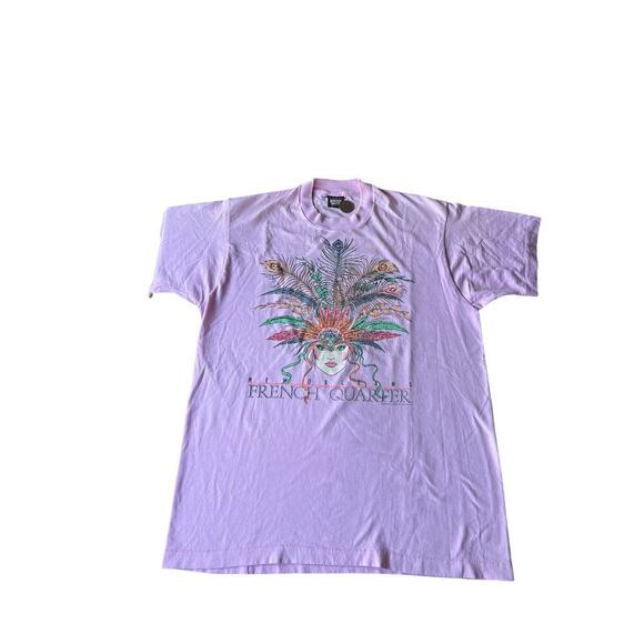 Vintage RARE 1990s New Orleans French Quarter Graphic T-Shirt - Made In USA - XL - Picture 1 of 8